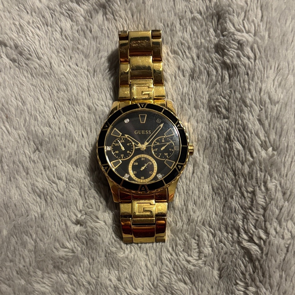 Guess Gold and Black Chronograph Men's Watch